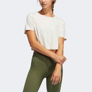 Adidas Women’s Elevated Training Tee Alumina/White a Size S